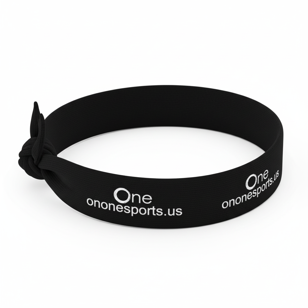 Black headband side angle view